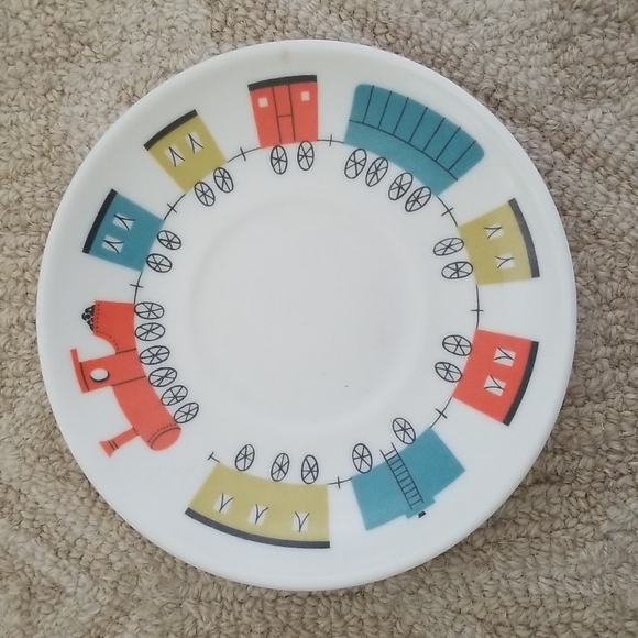 Vintage Ornamin Train Plate & Bowl - Picture 5 of 6